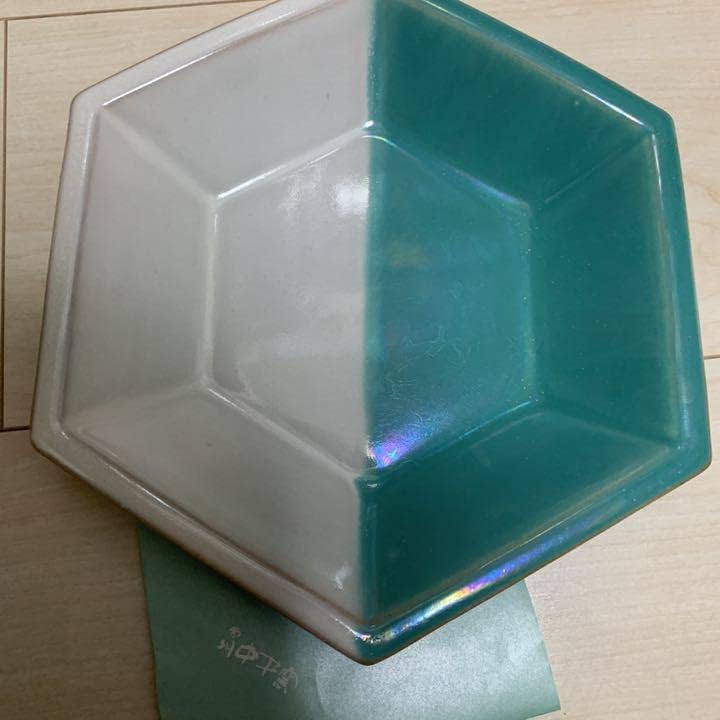 因州 中井窯 染分六角皿 柳宗理 吉田璋也 民藝 鳥取 2